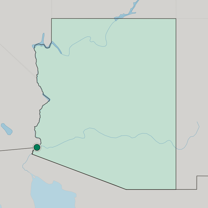 Map showing Yuma — In Arizona