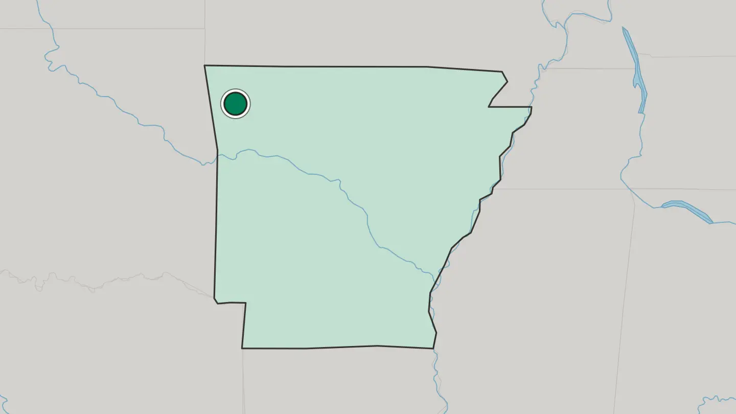 Map of Fayetteville in United States