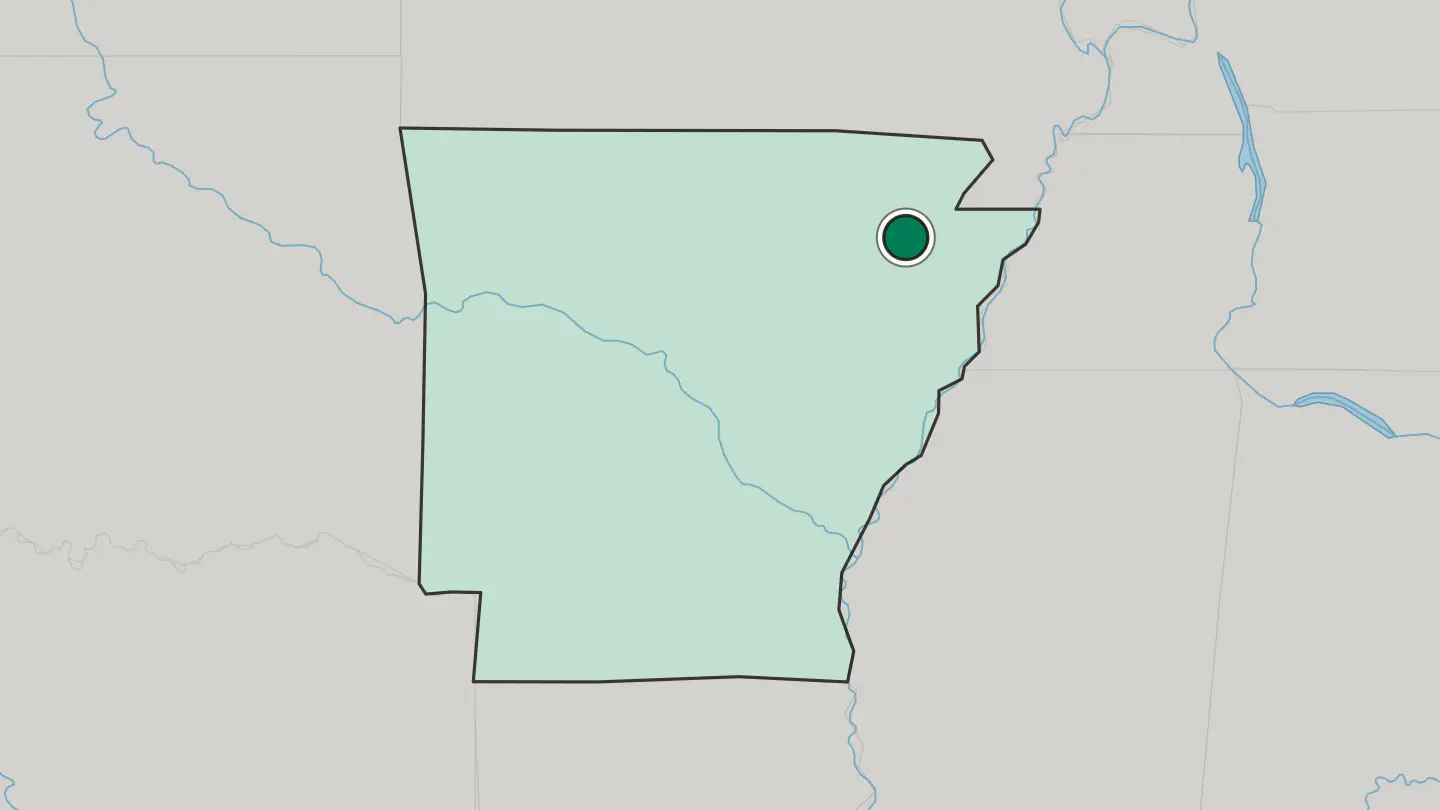 Map of Jonesboro in United States