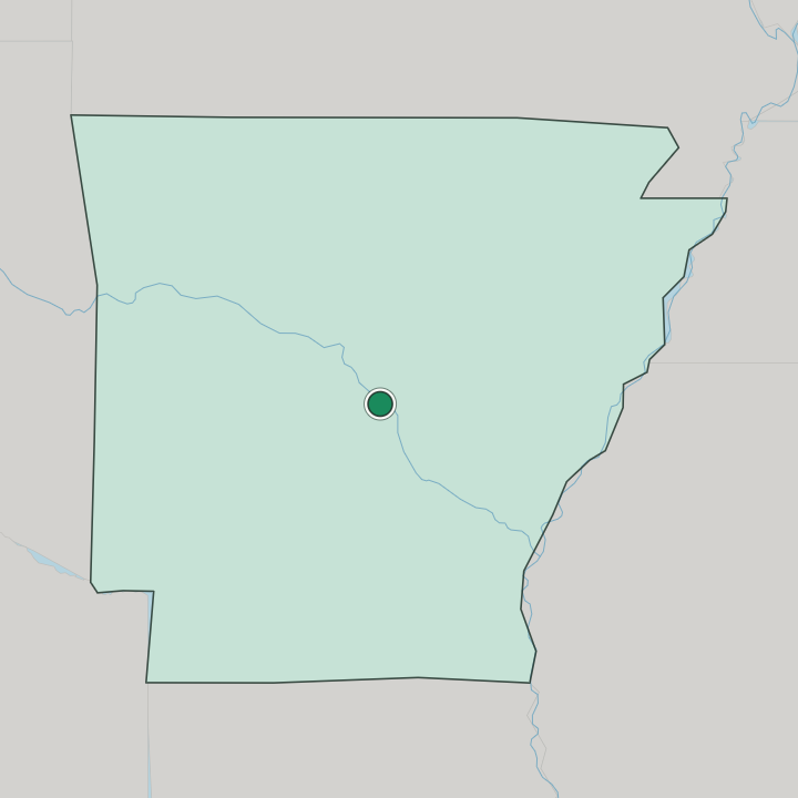 Map showing Little Rock — In Arkansas
