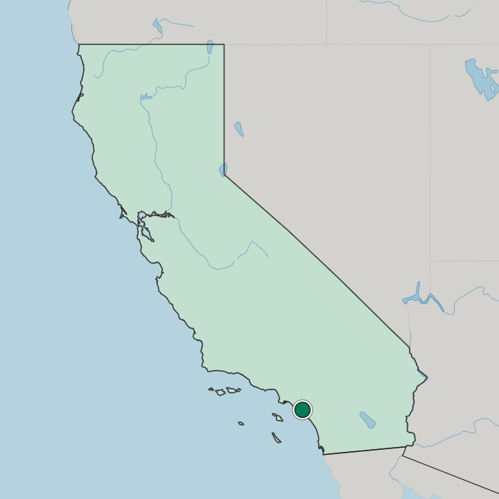 Map showing Aliso Viejo — In California