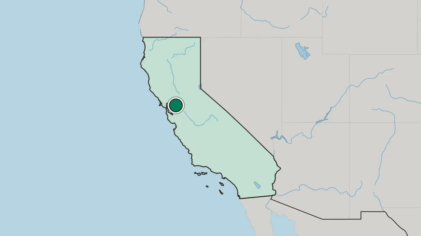 Map of Antioch in United States