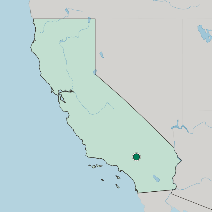 Map showing Apple Valley — In California