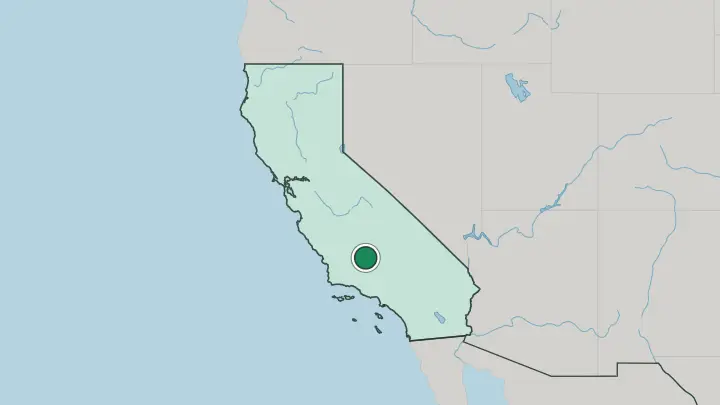 Map of Bakersfield in United States