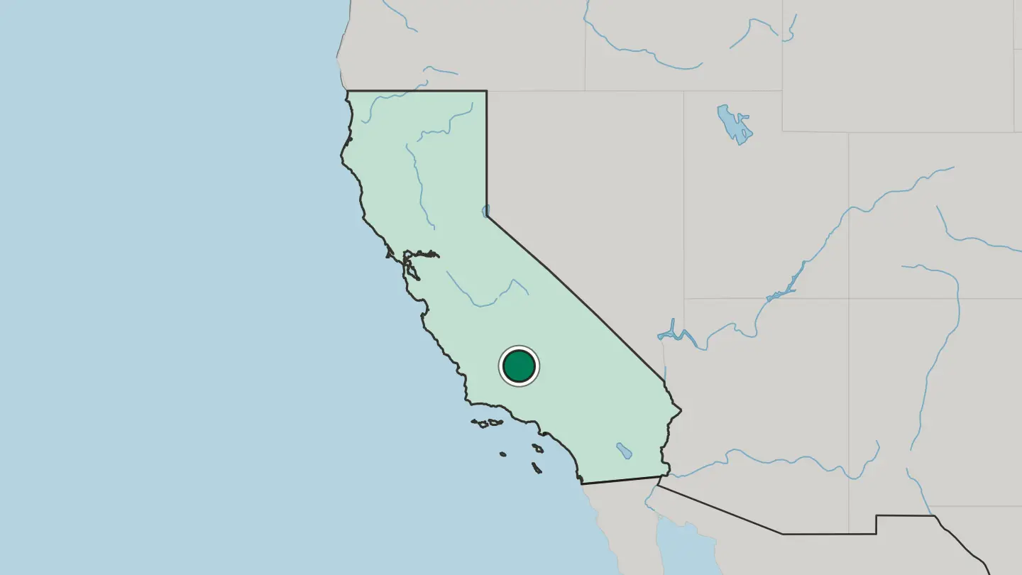 Map of Bakersfield in United States