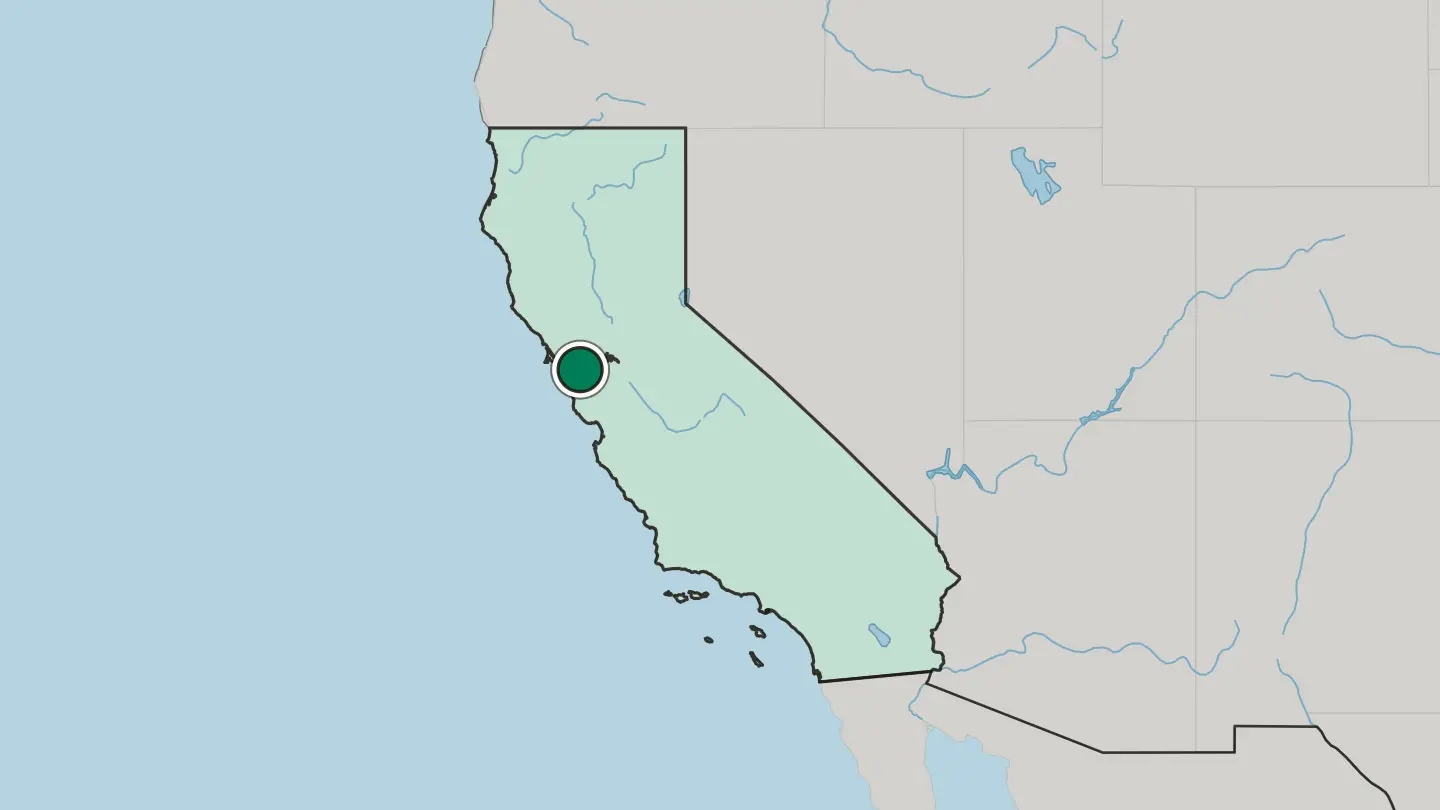 Map of Berkeley in United States