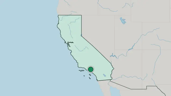 Map of Burbank in United States