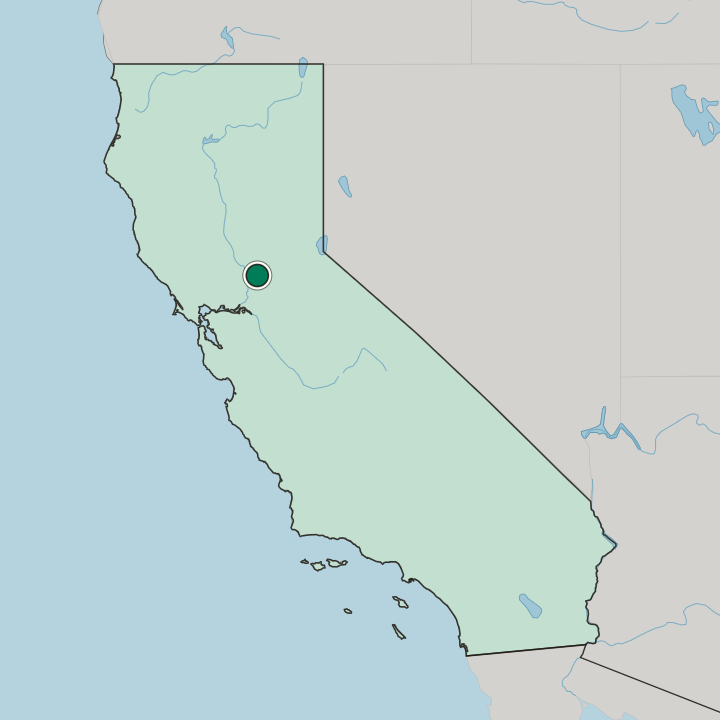 Map showing Carmichael — In California