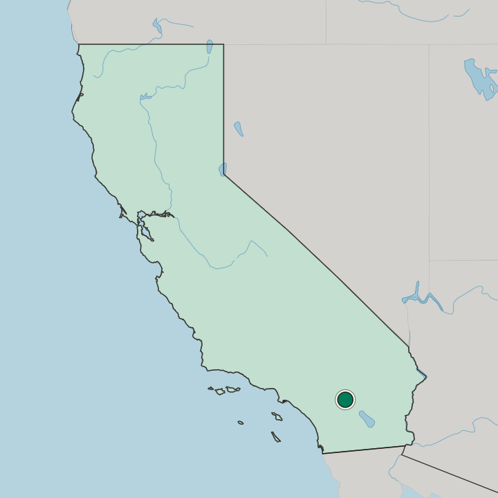 Map showing Cathedral City — In California