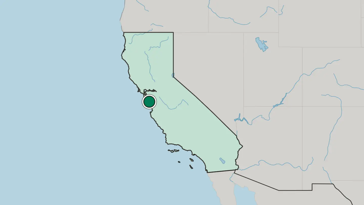 Map of Cupertino in United States