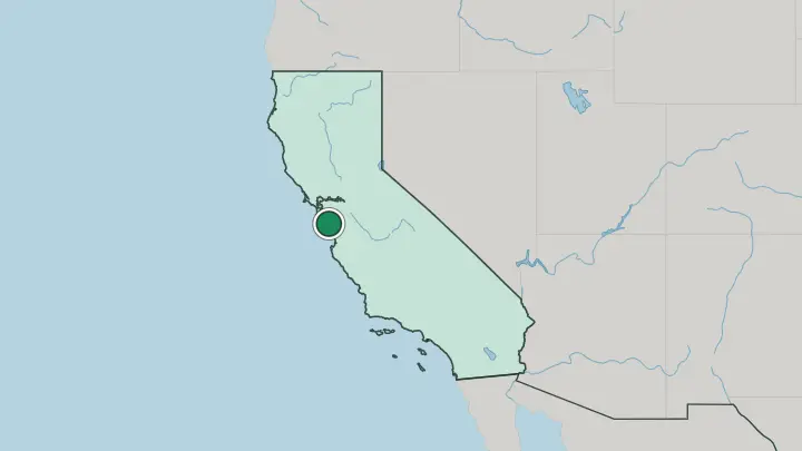 Map of Cupertino in United States