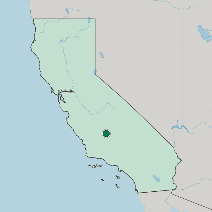 Map showing Delano — In California