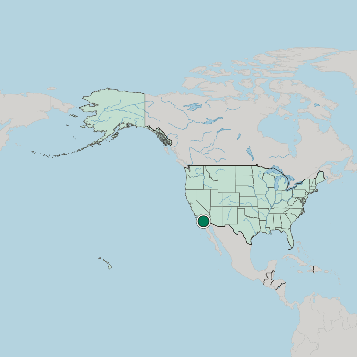 Map showing El Cajon — In United States