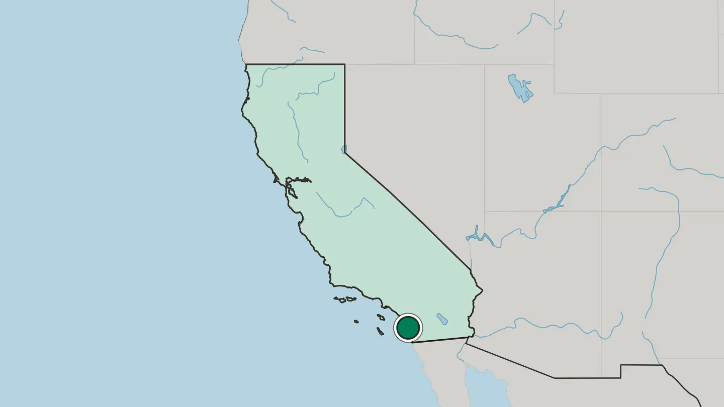 Map of Encinitas in United States