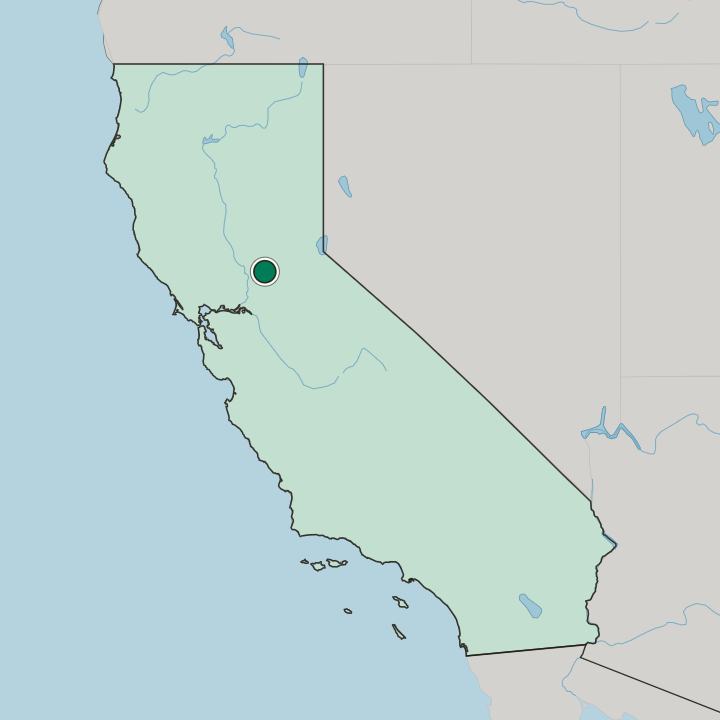 Map showing Folsom — In California