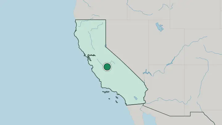 Map of Fresno in United States