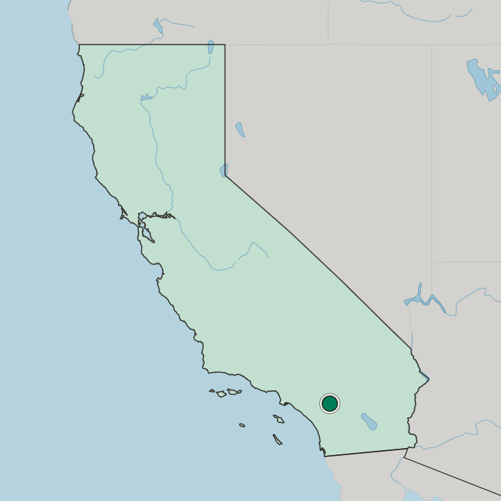 Map showing Hemet — In California