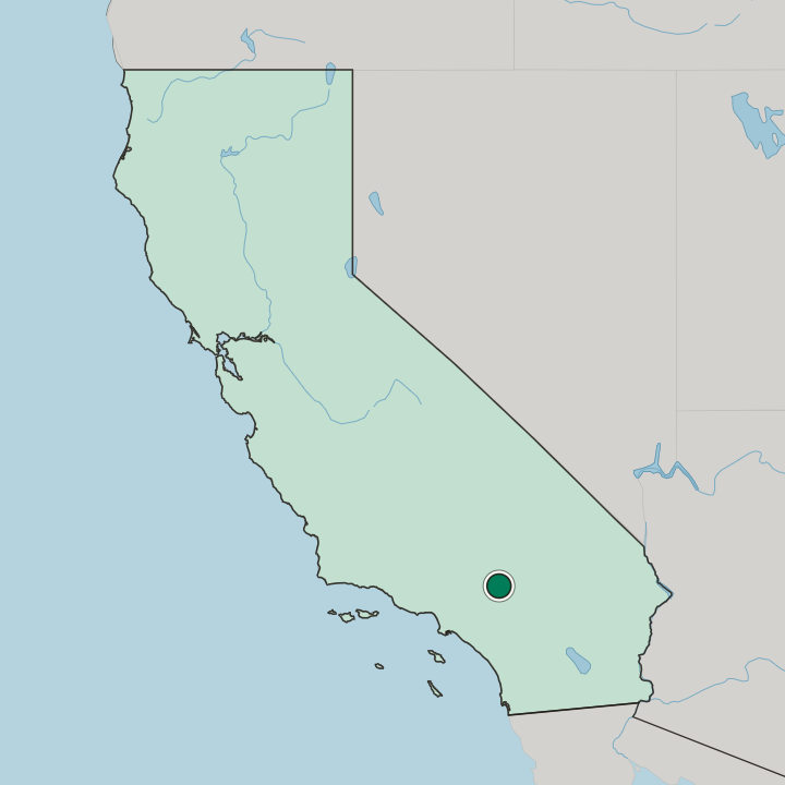 Map showing Hesperia — In California