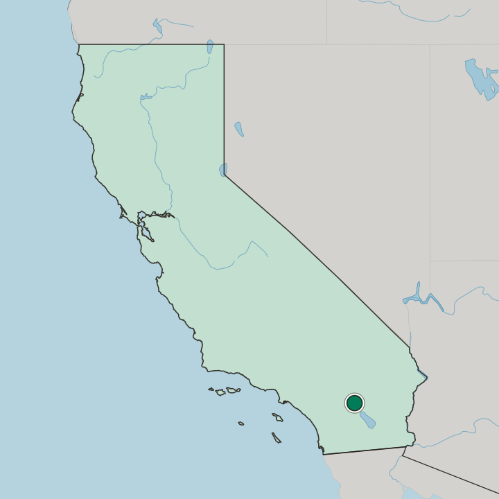 Map showing Indio — In California