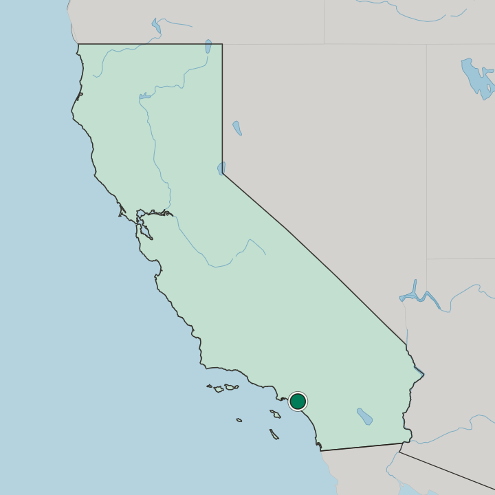 Map showing Irvine — In California