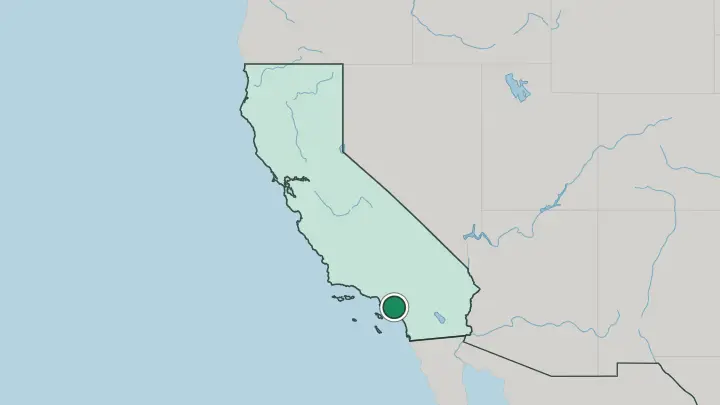 Map of Irvine in United States