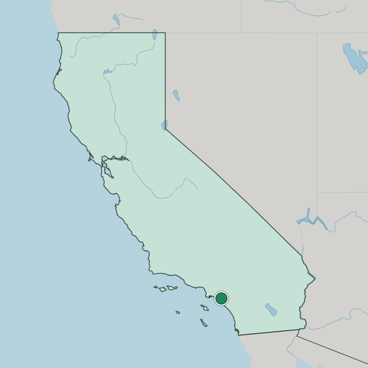 Map showing Irvine — In California