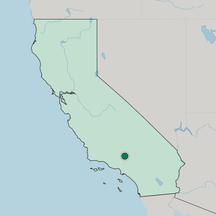 Map showing Lancaster — In California