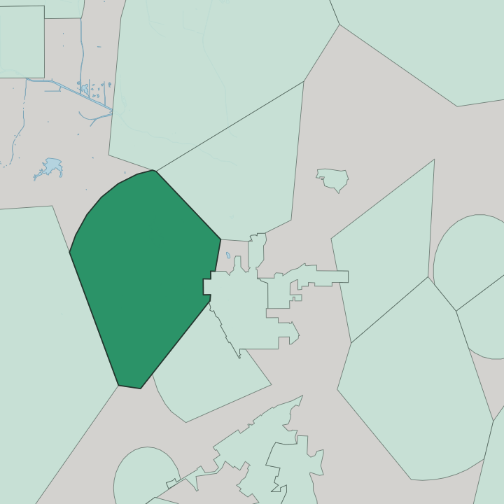Map showing Bel Air — In Los Angeles