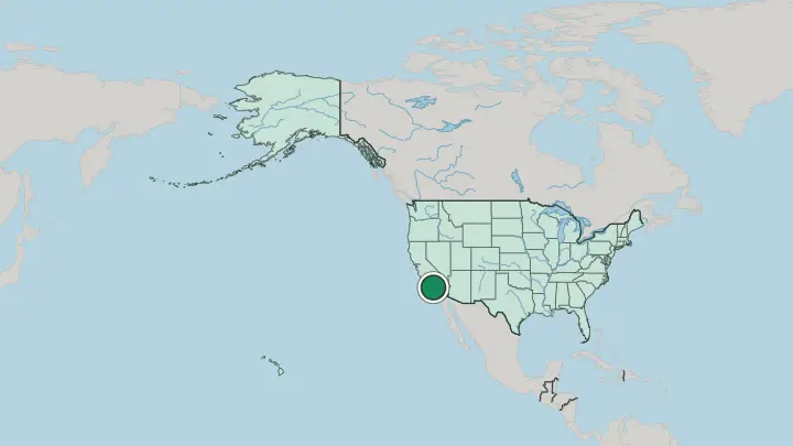 Map of Los Angeles in United States