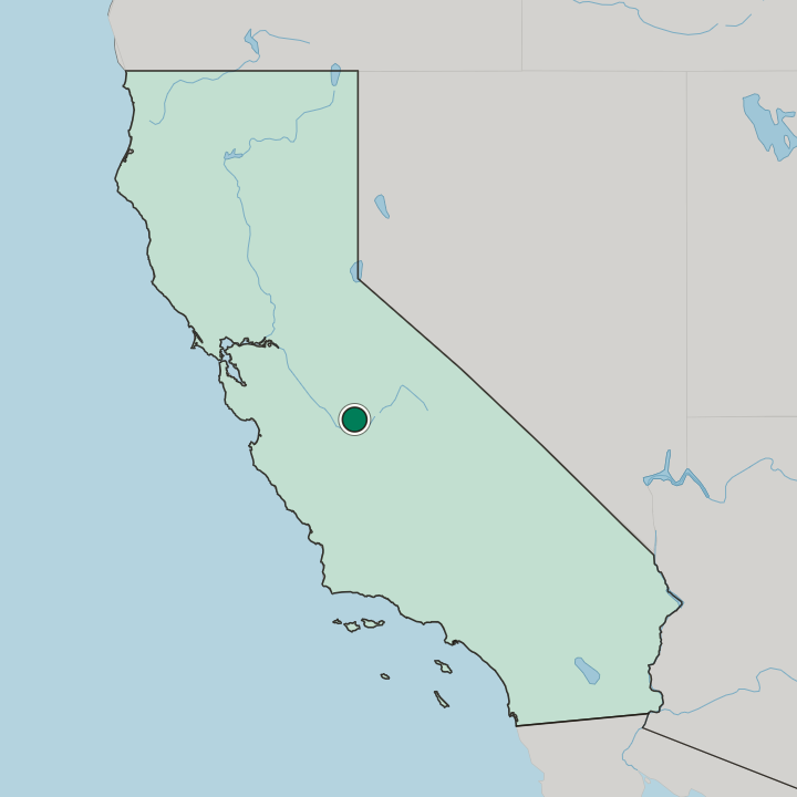 Map showing Madera — In California