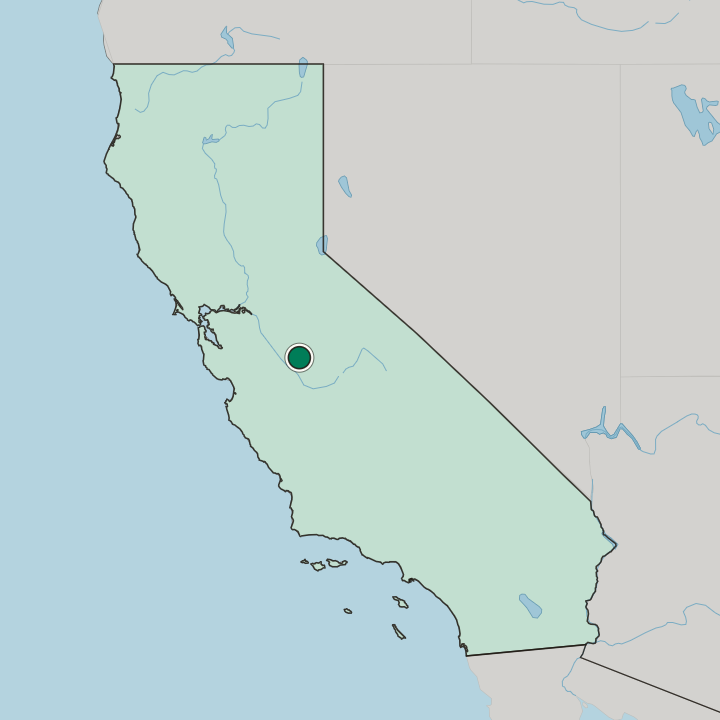 Map showing Merced — In California