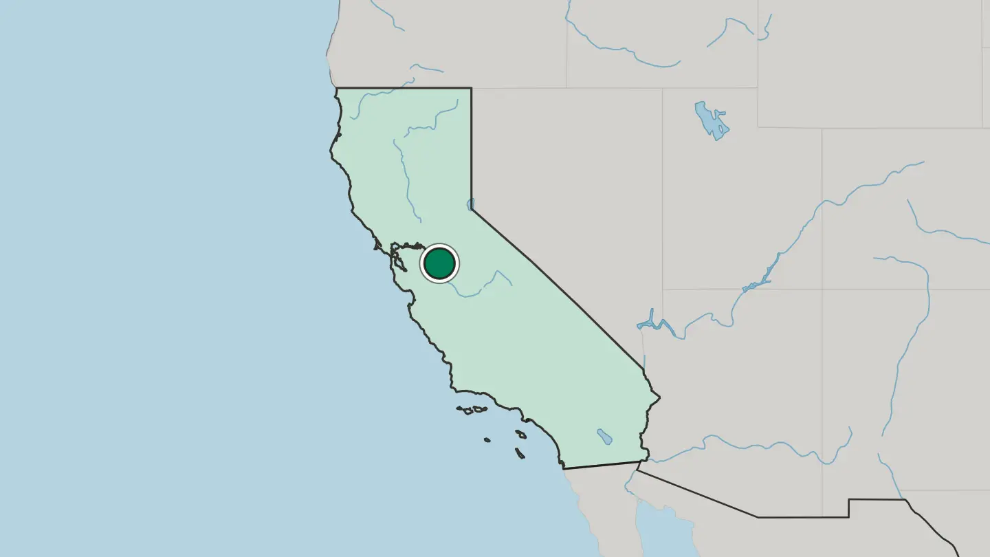 Map of Modesto in United States