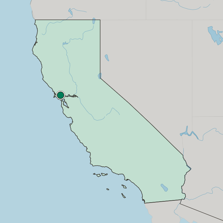Map showing Novato — In California