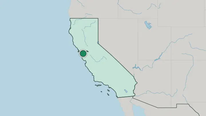 Map of Oakland in United States