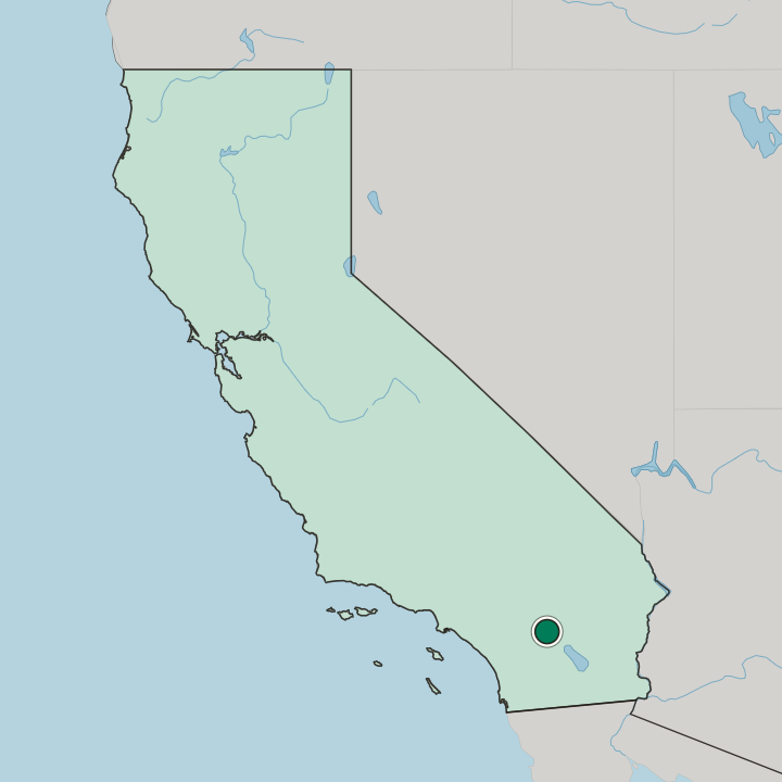 Map showing Palm Desert — In California