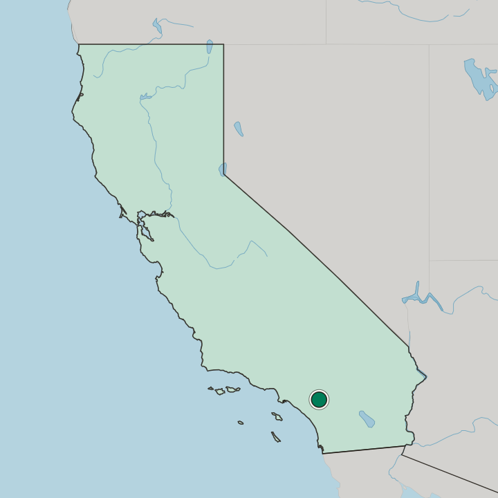 Map showing Perris — In California