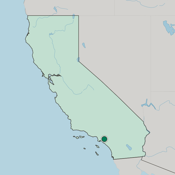 Map showing Placentia — In California