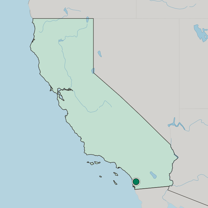 Map showing Poway — In California