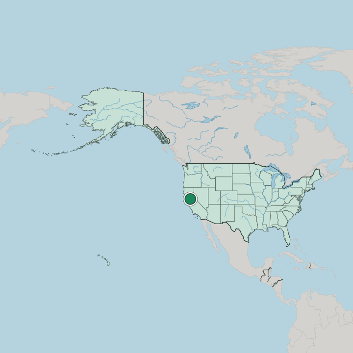 Map showing Sacramento — In United States