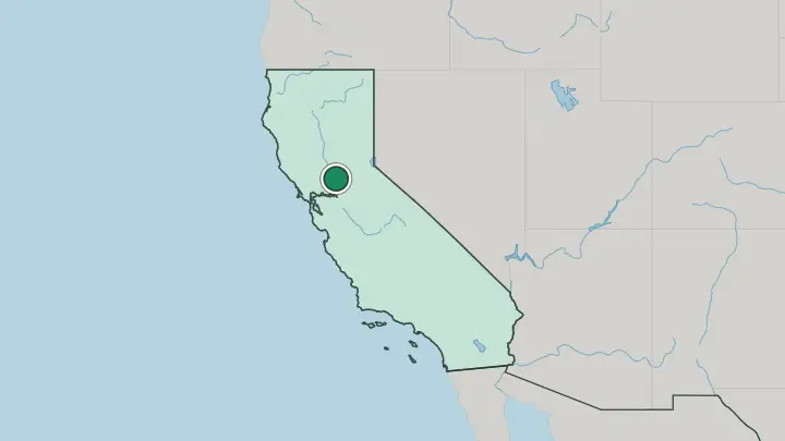 Map of Sacramento in United States