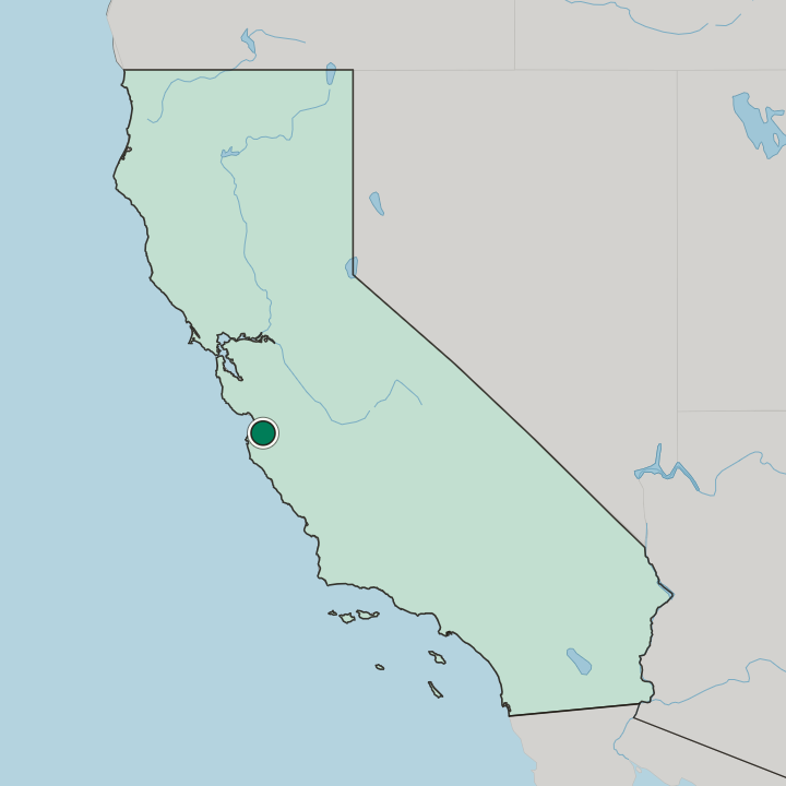 Map showing Salinas — In California