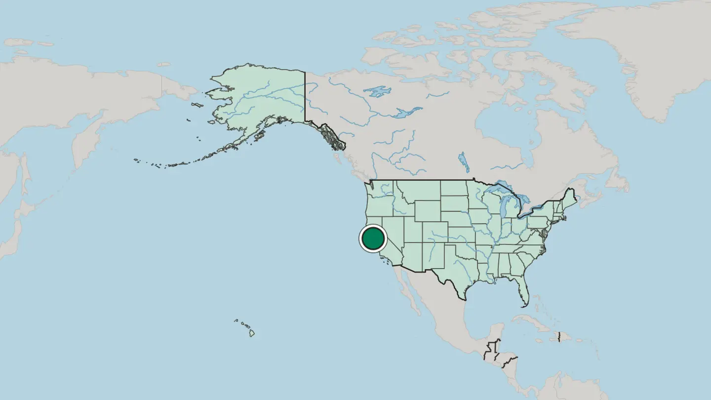 Map of San Francisco in United States
