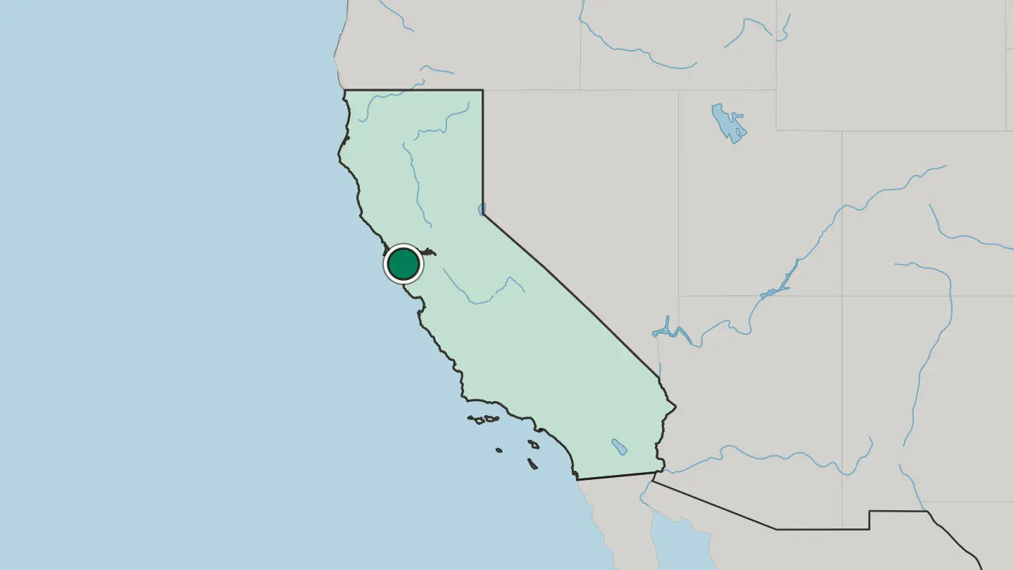 Map of San Francisco in United States