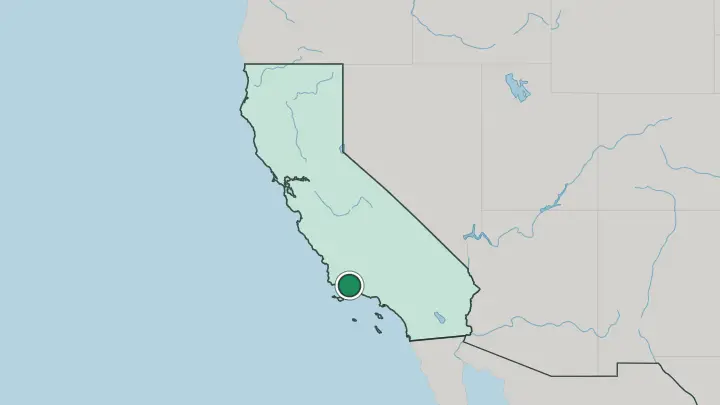 Map of Santa Barbara in United States
