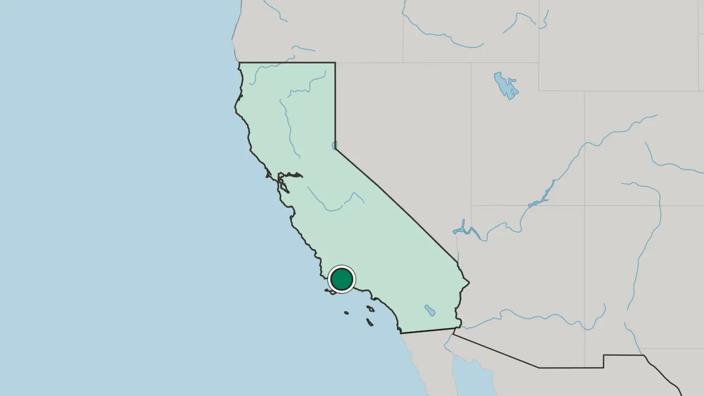 Map of Santa Barbara in United States