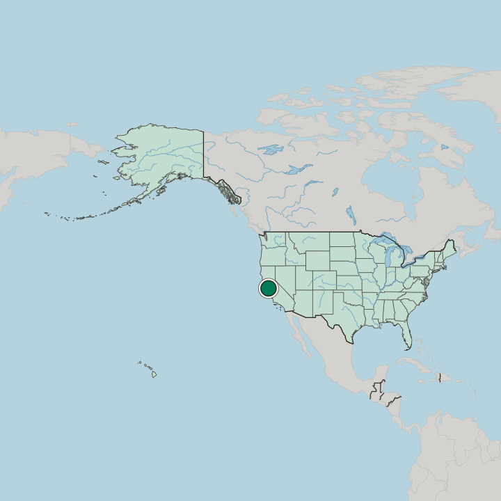 Map showing Santa Clara — In United States