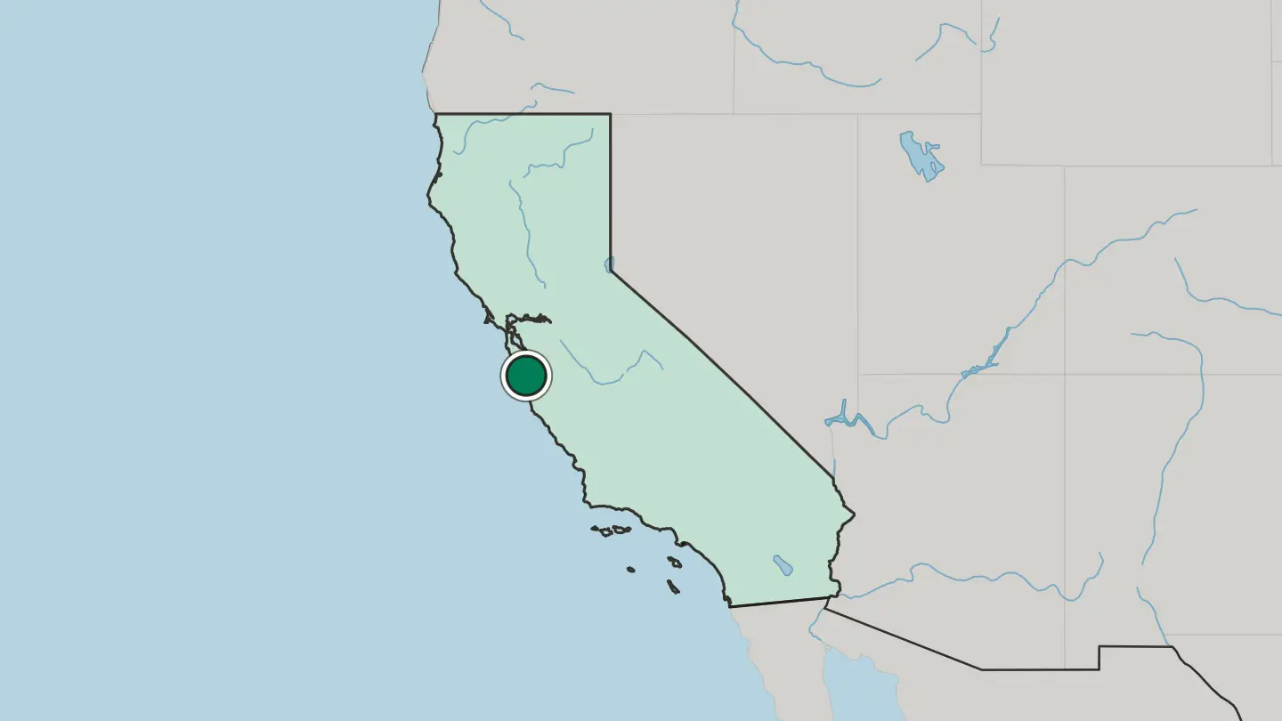Map of Santa Cruz in United States