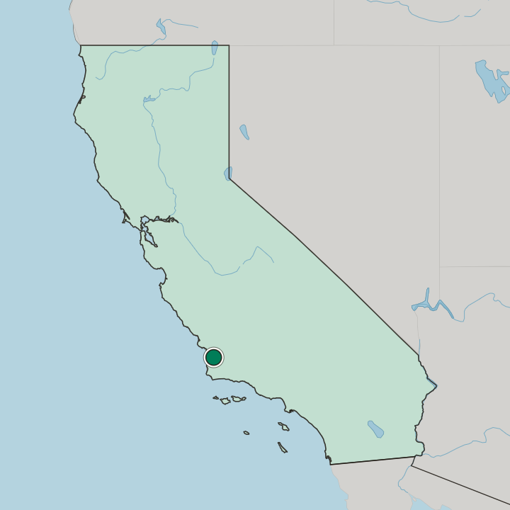 Map showing Santa Maria — In California