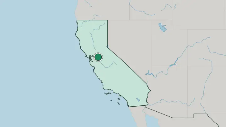 Map of Stockton in United States