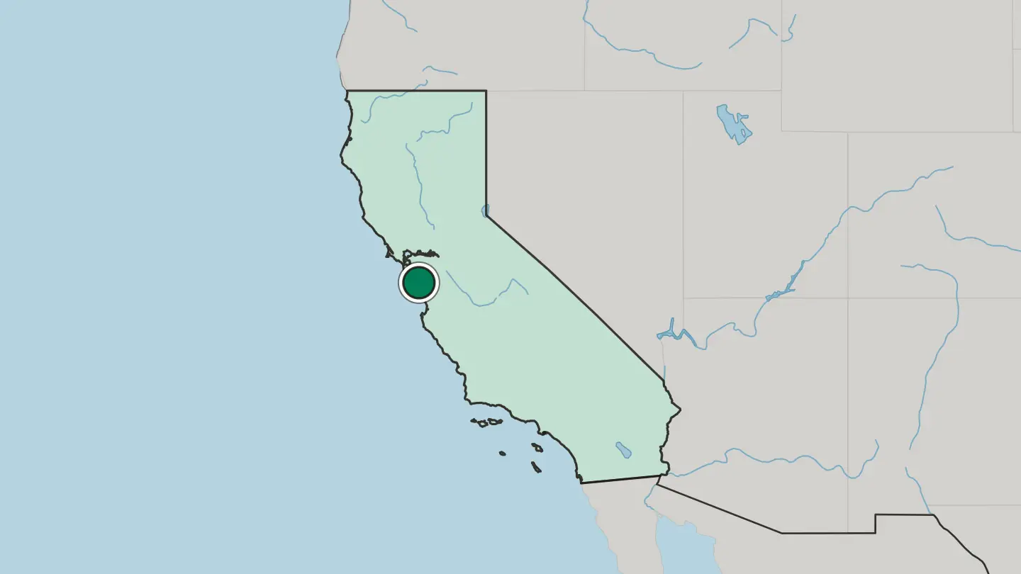 Map of Sunnyvale in United States